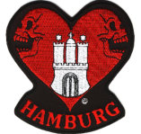 Aufnher/Patch Pirate Heart Hamburg bl.